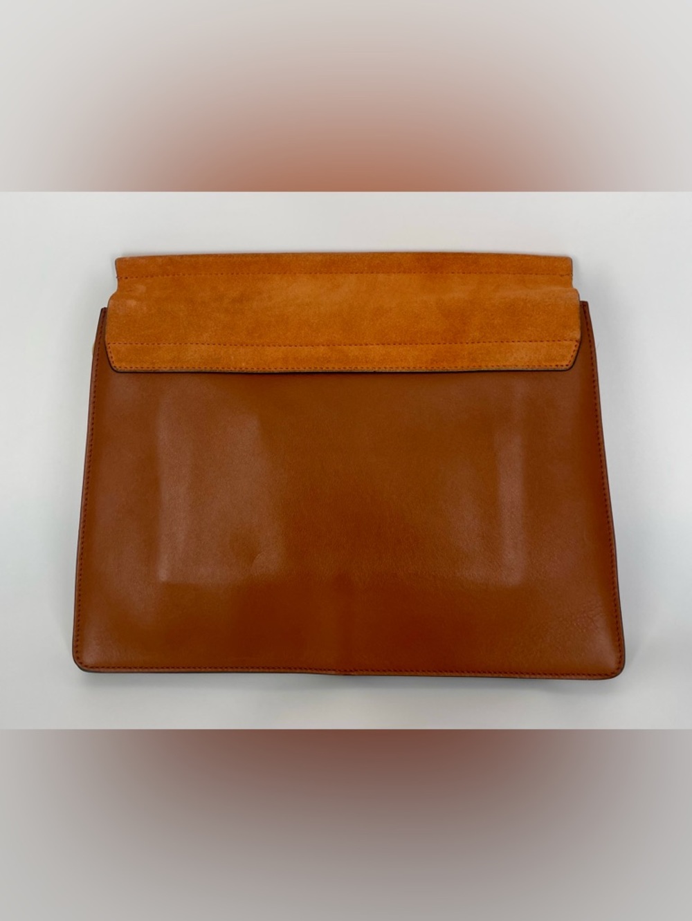 CHLOE Calfskin Suede Medium Faye Brown Leather & Nubuck Shoulder Bag - Picture 2 of 10